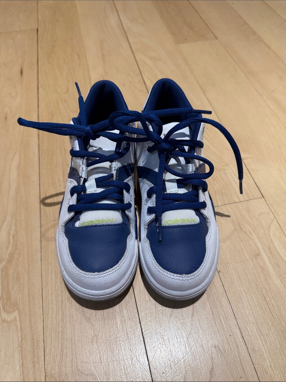 Jordan Kids Navy and White Lace-Up Sneakers